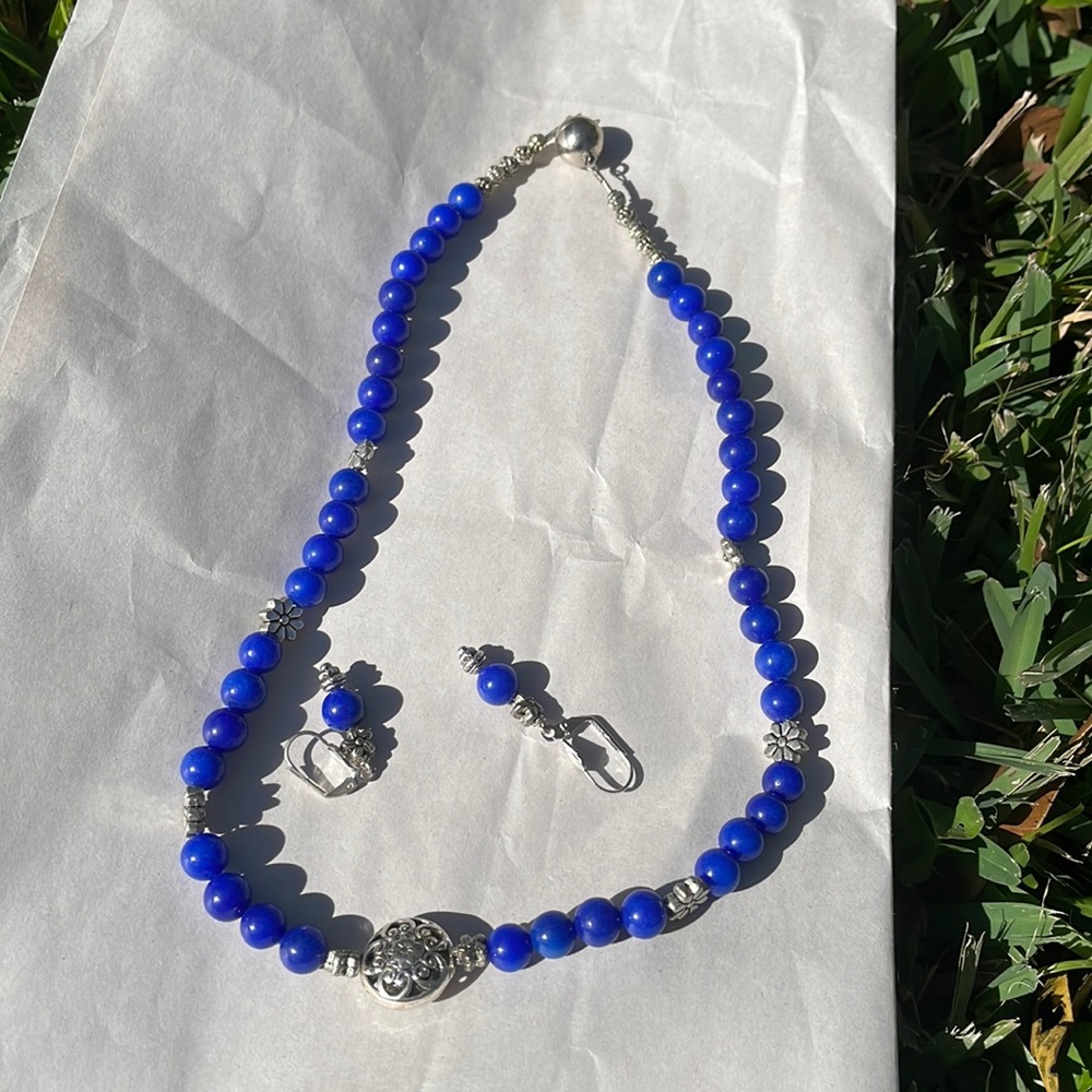 Lapis Lazuli Set ( necklace + earrings )